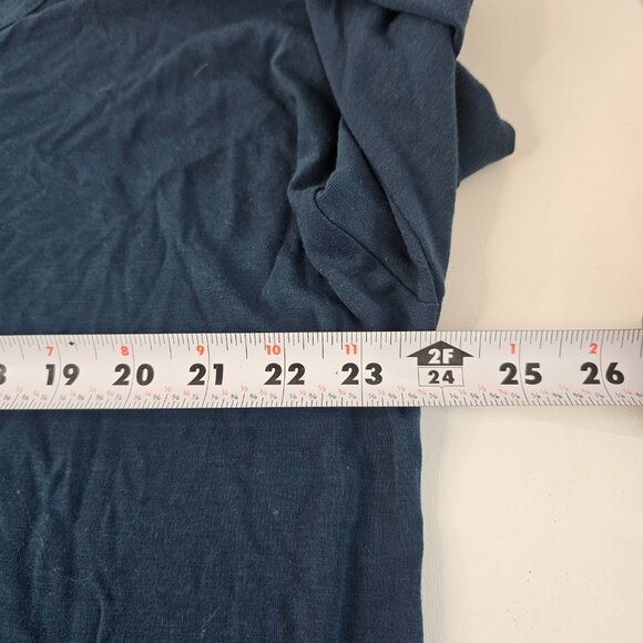 J. Jill Fit Stepped Hem Boat Neck Top Size L Tee Long Sleeve Dark Blue Pullover - Picture 5 of 10